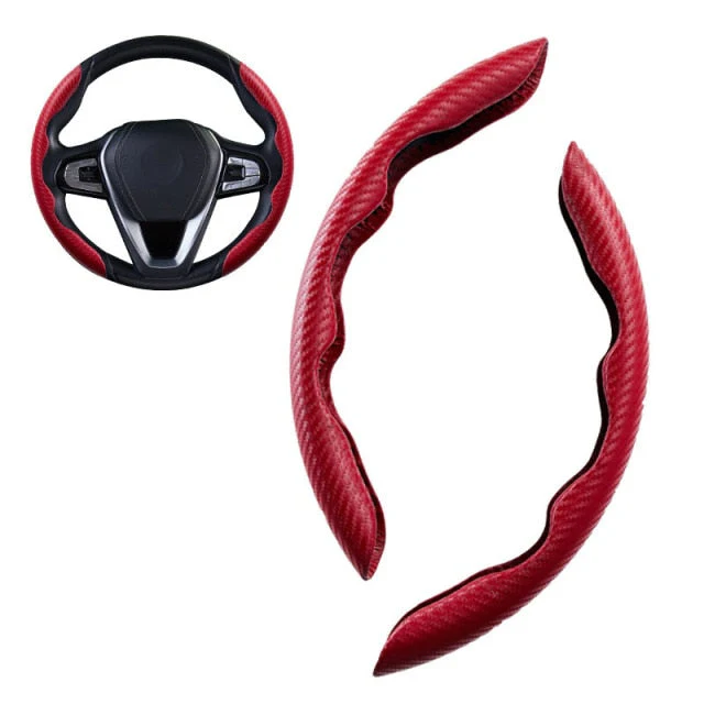 1 Pair Carbon Fiber Steering Wheel Non-Slip Cover - Image 7