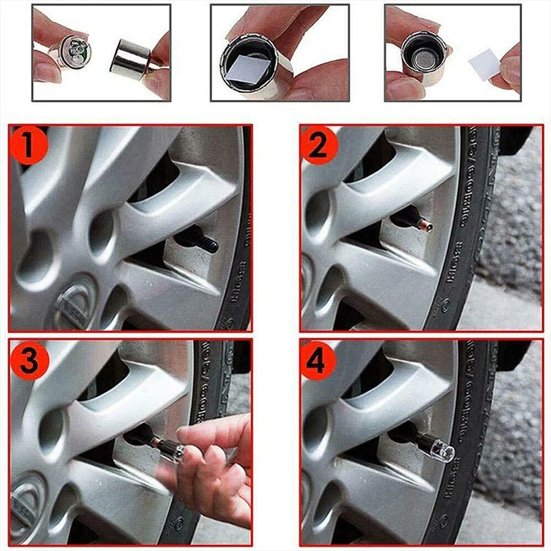 2/4PCS LED Colorful Wheel Tire Valve Cap - Image 13