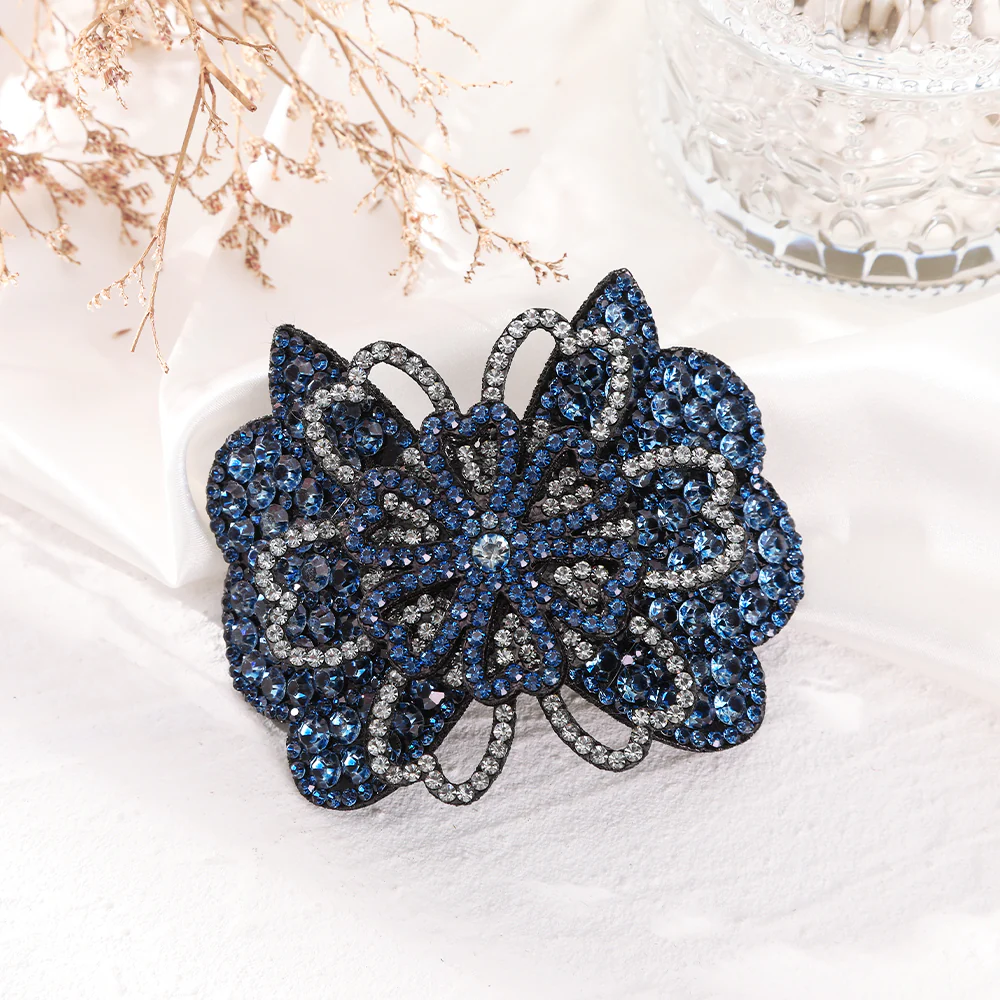 Elegant Rhinestone Flower Hair Clip - Image 32