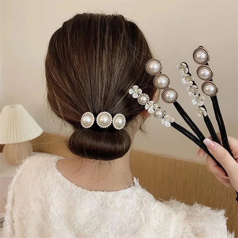 Flower Pearl Bun Maker Stick - Image 12