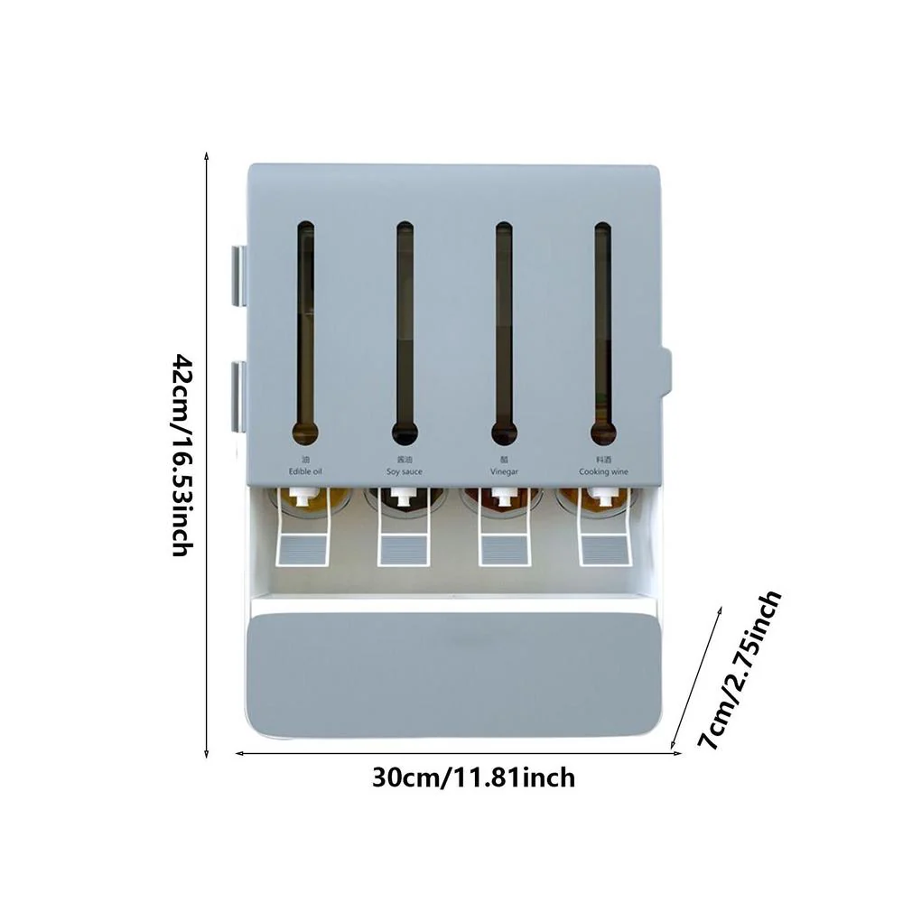 Wall-Mounted Kitchen Spice Seasoning Dispenser Holder Box - Image 16