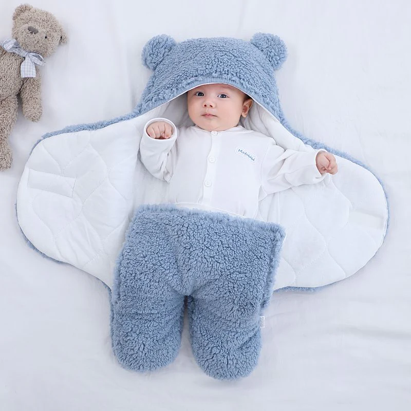 Winter Fleece Baby Sleeping Wrap Blanket - Image 22