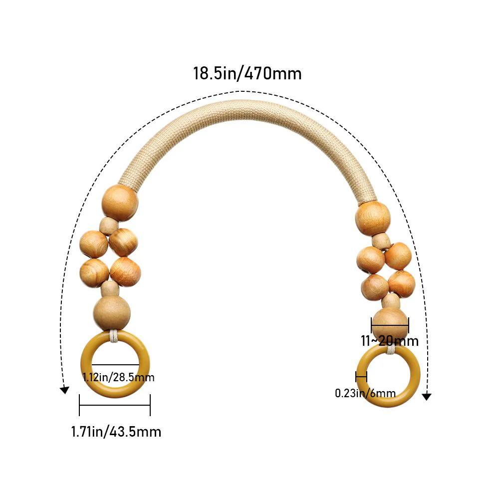 Wooden Bead Rope Bag Strap - Image 11